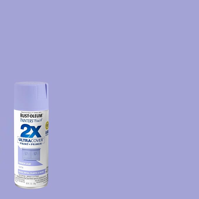 Rust-Oleum Painter's Touch 2X Ultra Cover Spray Paint, Satin French Lilac | - Image 2