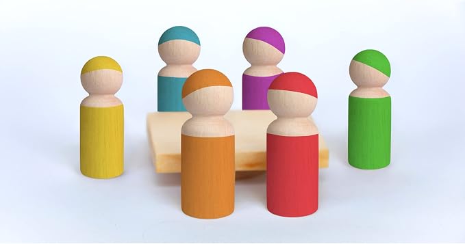 Peg Dolls Unfinished 2-3/8 inch DAD Pack of 30 Wooden Peg People - Image 7