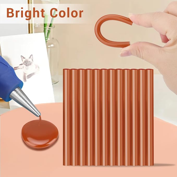 Manarty Brick Red Hot Glue Stick, Adhesive EVA Glue Sticks Standard - Image 3