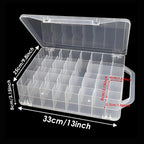 46 Grids Sewing Organizer, Double Sided Thread Box Storage, Portable Clear - Image 4