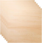 HARFINGTON 6pcs 2mm Basswood Plywood Sheets 12" x 12" x 3/32" Thin Unfinished by HARFINGTON