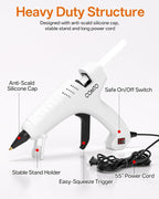 Full Size Hot Glue Gun with 10 Glue Sticks | 80W High-Power Fast Heating - Image 3
