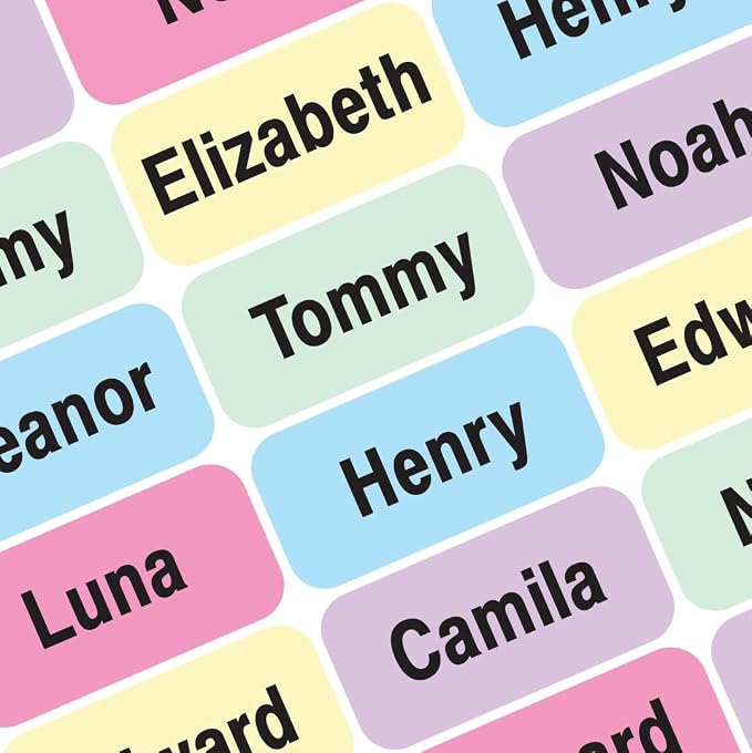 Personalized Name Labels. Waterproof Dishwasher Safe Peel and Stick Labels are by GILBIN