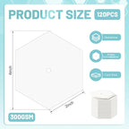 120 PCS Hexagon Piecing Paper Templates, Quilting Templates Accessories - Image 2