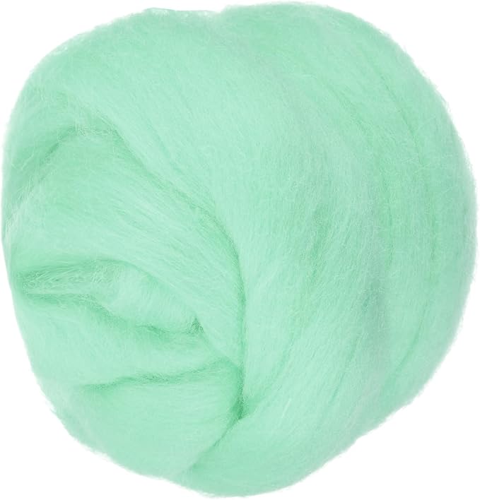 PATIKIL Wool Roving Yarn, 250G/8.8OZ Felting Wool Pure Roving Yarn, Light Green by PATIKIL