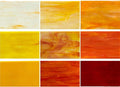 9 Pack Yellow Stained Glass Sheets, 4 x 6 inch Mosaic Glass Art Glass by PALJOLLY