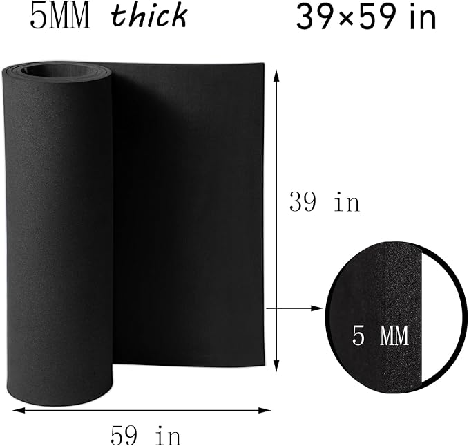 AMZQNART EVA Foam, Cosplay Foam Roll, Size 5mm Thick 39 x 59in Suitable - Image 2