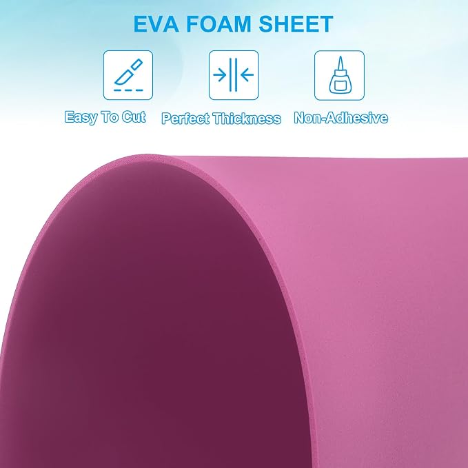 PATIKIL 30 Pack EVA Foam Sheets, Rose Red - Image 3