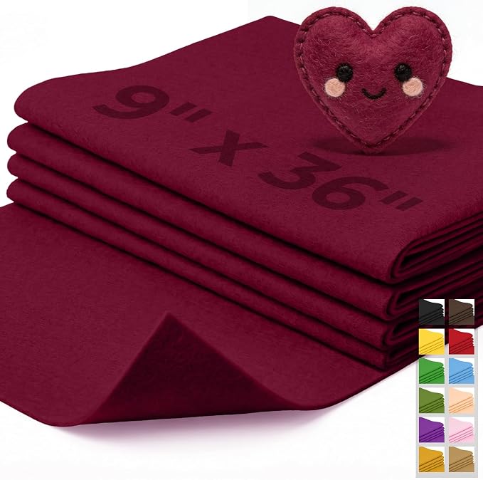 IONTACH 9" X 36" Soft Felt Sheets 1.6mm Thick | Acrylic Felt Fabric by IONTACH