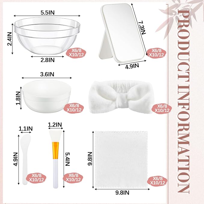 Teenyyou 8 Set White Spa Supplies - Image 2