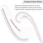 Fashion Clear Metric Sewing Ruler Set, French Curve Pattern Rulers - Image 4