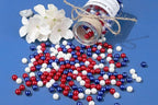 DUQGUHO Red White and Blue Beads, 4th of July Beads 8mm Patriotic Beads - Image 3