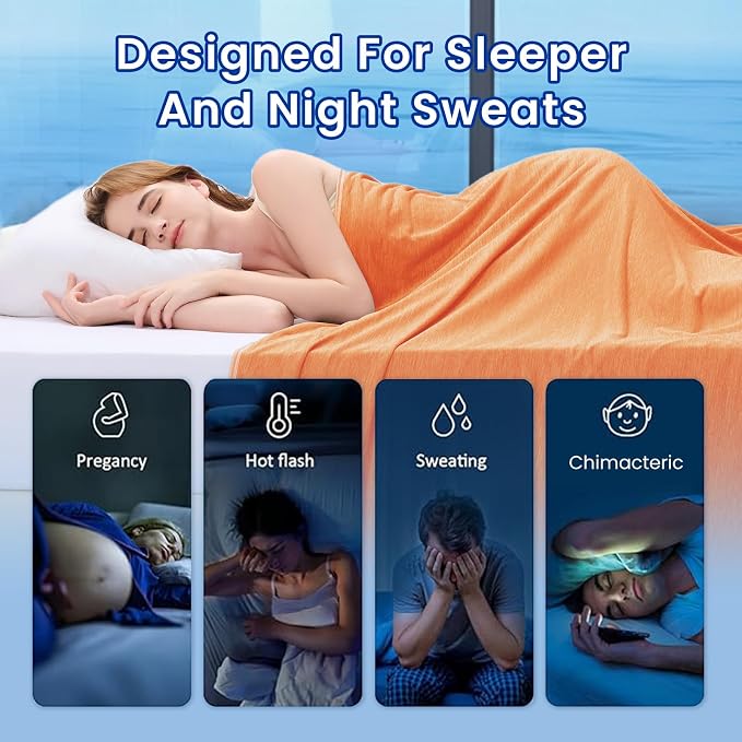 TOPCEE Cooling Blanketfor Night Sweats Absorbs Heat to Keep Adults, Children - Image 4