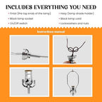 Creative Hobbies® ML93HA Antique Brass Finish Make-A-Lamp Kit - Image 5