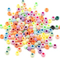 Gxueshan 1000 Pcs Acrylic Rainbow Round Pony Beads by Gxueshan