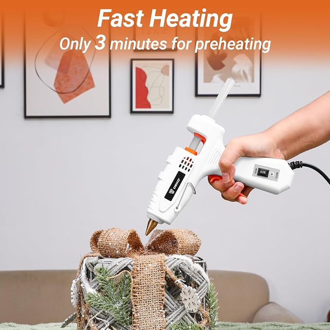 Hot Glue Gun Full Size: DEKOPRO 60/100Watt Dual Temp Hot Glue Gun Kit - Image 7
