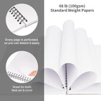 FIXSMITH 9"X12" Sketch Book | 400 Sheets Sketchbook| 4 Pack |Acid Free Drawing - Image 4