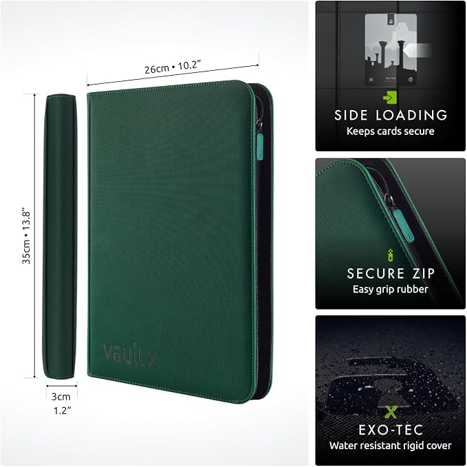 Vault X 9 Pocket Zip Trading Card Binder 360 Cards Exo-Tec | Holds 360 - Image 2