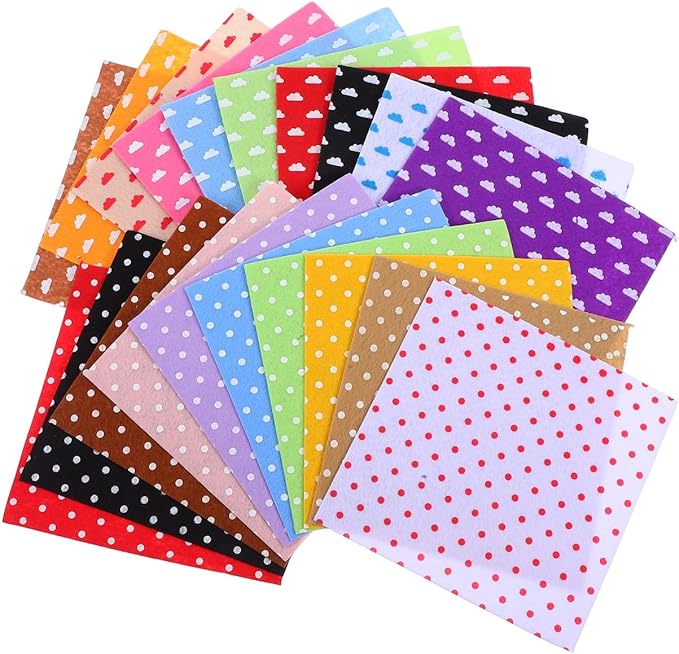 Healifty 20pcs Felt Fabric Sheets, Squares by Healifty