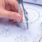 Drawing Compass and 6 Inch Protractor, Student Geometry Math Set - Image 7