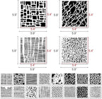 16 Pcs Layering Stencils for Painting, Mix Media Spray Paint Templates - Image 2