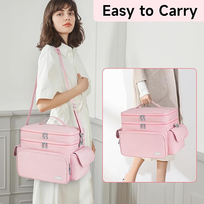 LEFOR·Z Large Sewing Supplies Organizer Storage Bag, Double-Layer Protable - Image 6