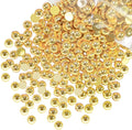 qiipii 220PCS 10mm Shiny Gold Round Half Round Pearls by qiipii