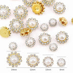 100pcs Sew on Pearls Rhinestones Crystal Gems Glass Sun Flower Jewelry - Image 2