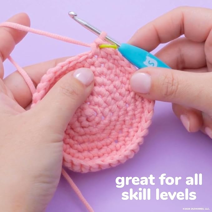 Original Squishmallows™ Crochet Kit – Archie Bag Charm, Axolotl Crochet Kit - Image 5
