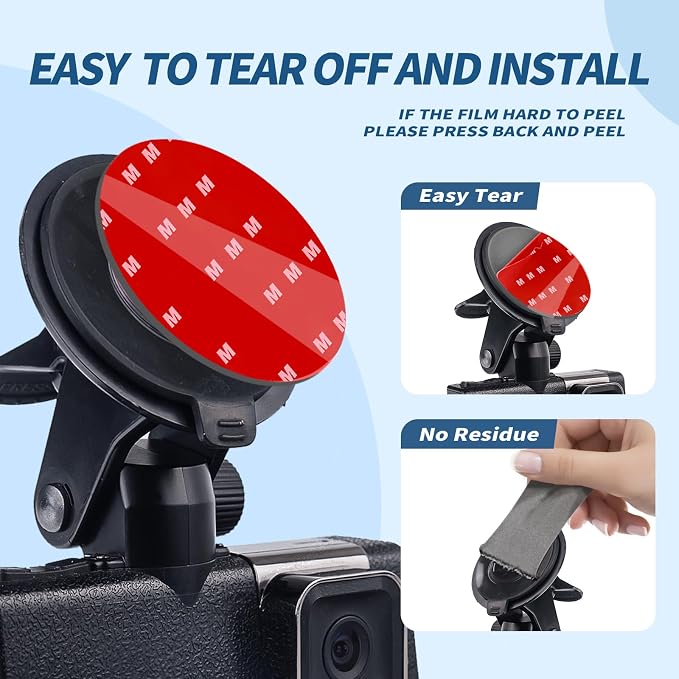6 Pcs Dash Cam Adhesive Pads, Double Sided Adhesive Pads - Image 3