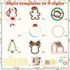 Renbuzhu 36PCS Christmas Crafts Bulk: Xmas Paper Suncatchers DIY Kit - Image 4
