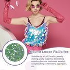 MECCANIXITY 700 Pcs Flat Round Sequins 15mm/0.6 Inch Loose Paillettes Craft - Image 4