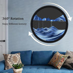 TNSLGHS Moving Sand Art, Wall Mounted Sand Art Liquid Motion, 360°Rotate Moving - Image 2