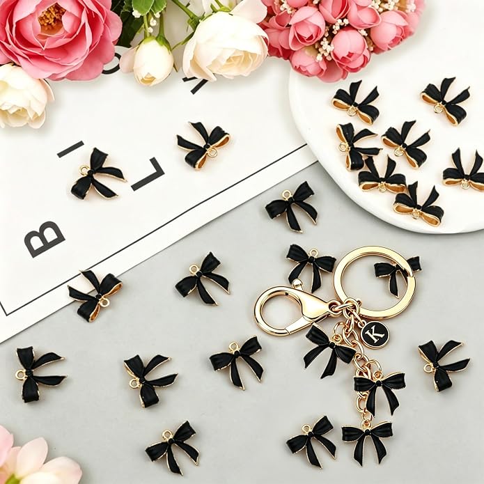 Bow Charms for Bracelet Jewelry Making Cute Bracelet Charms | 18Pcs, Bow Charms - Image 3
