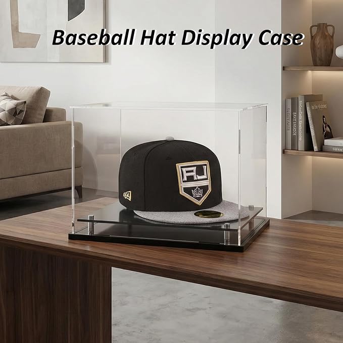 WANLIAN Clear Hat Display Case, Self-Assembly Acrylic Baseball Cap Holder Stand - Image 3