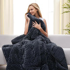 Drewin 15lbs Weighted Blanket for Adults, Ultra-Cozy Warm Jacquard Sherpa - Image 7