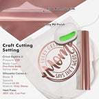 Gatichetta Metallic HTV 12" X 6ft Heat Transfer Vinyl Roll Rose Gold Foil Iron - Image 3