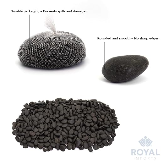 River Rocks Decorative Ornamental Vase Filler 1"-1.5" Black Aquarium Gravel 2 - Image 3