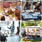 FDW Folding Half Portable Foldable Table - Image 7