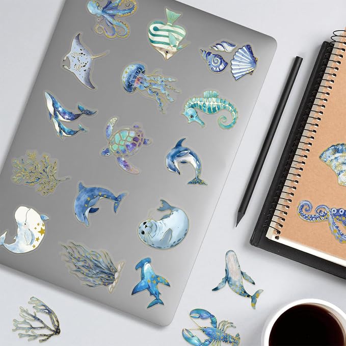 50Pcs Ocean Animal Stickers - Image 4
