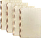 Cregugua 4 Pieces B6 Wooden Cover Sketchbook 80 blank Pages Jounal Notebook 7 x by Unknown
