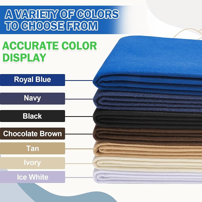 XSEINO Royal Blue Large Felt Fabric 108" X 36 ", 1.4 mm Thick Soft Felt Fabric - Image 5