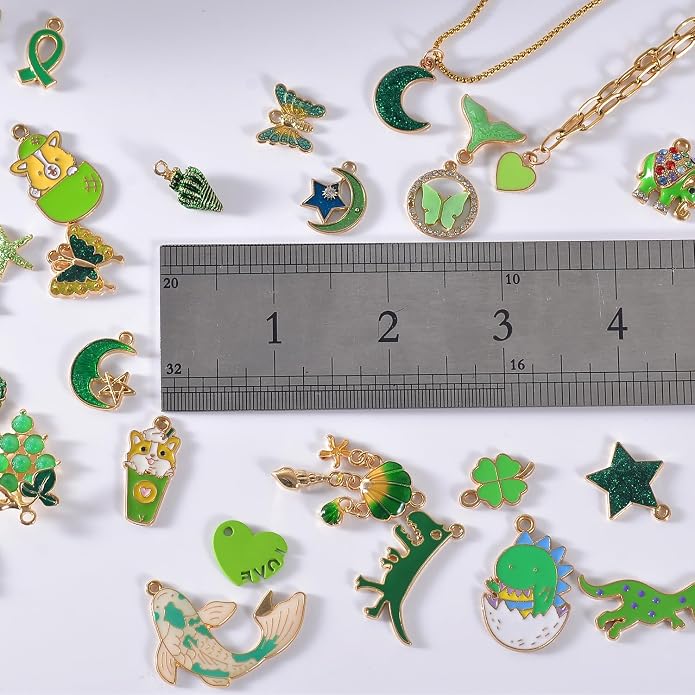 Bulk Gold Enamel Charms for Jewelry Making, Colorful Metal Charms Pendant for - Image 5