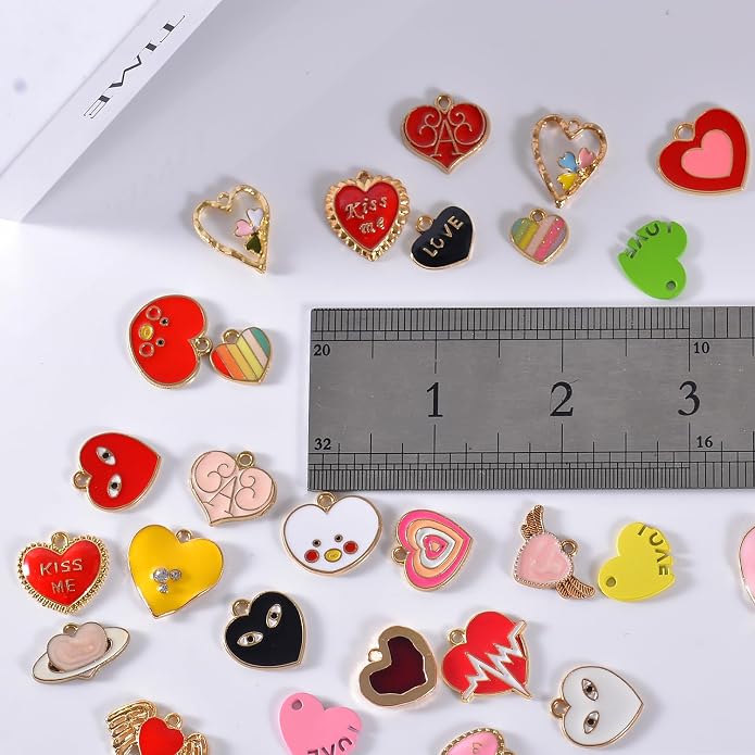 Bulk Gold Enamel Charms for Jewelry Making, Colorful Metal Charms Pendant for - Image 7