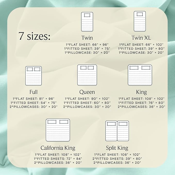 LuxClub 3 PC Twin XL Sheet Set, Deep Pockets Wrinkle Free Cooling Bed Sheets - Image 4