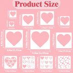12 PCS Love Heart Stencils for Painting - Image 2