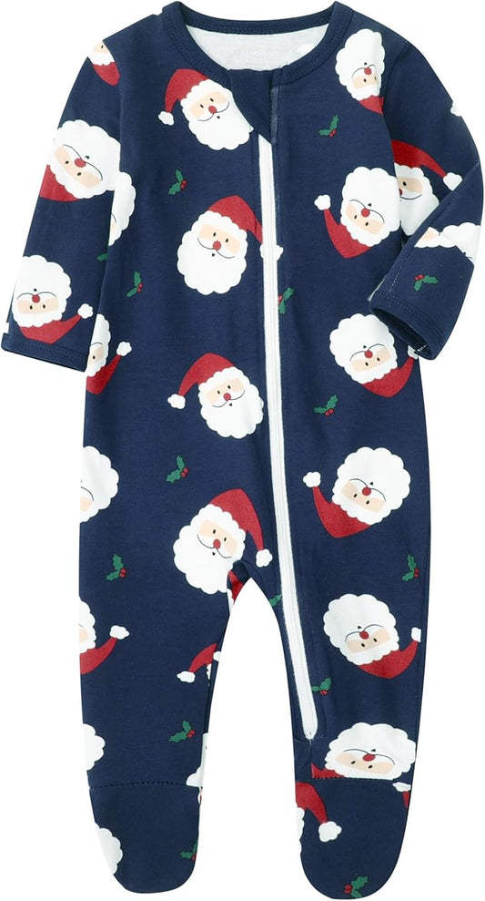 O2 BABY Baby Boys Girls Organic Cotton Zip-Front Sleeper Pajamas, Footed Sleep 'n Play