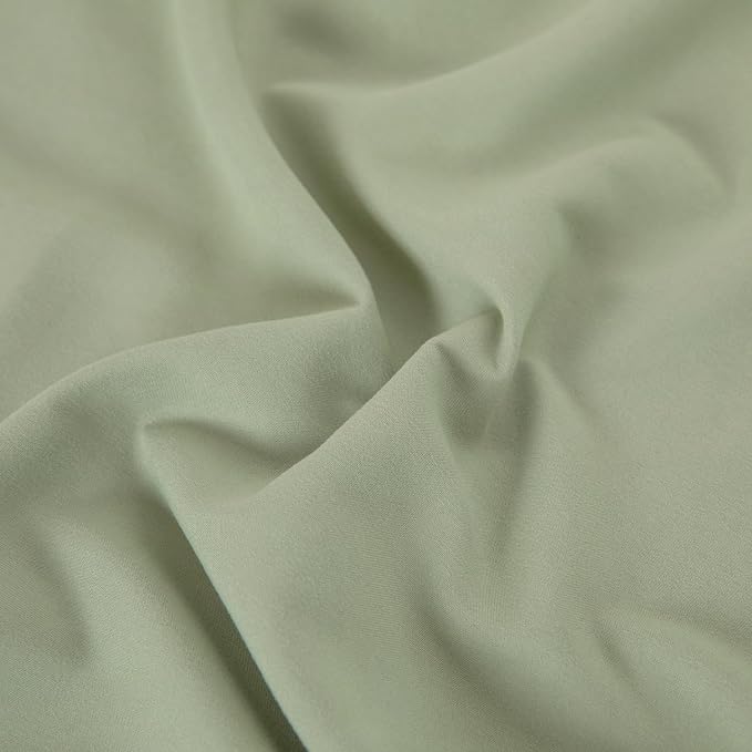 Full Flat Sheet Only， 80x96Inch Sage Green - Image 6