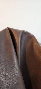 NAT Leathers | Cacao Brown Pebblegrain 2 Tone Fenice Soft Faux Vegan Leather PU - Image 3