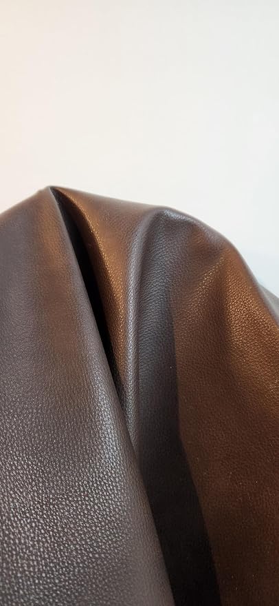 NAT Leathers | Cacao Brown Pebblegrain 2 Tone Fenice Soft Faux Vegan Leather PU - Image 3